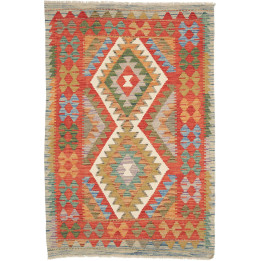 Hand Made Rug Kilim Afghanistan 99x152 Red Beig