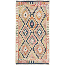 Hand Made Rug Kilim Afghanistan 100x189 Ivory D