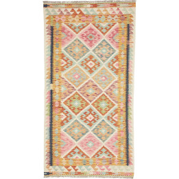 Hand Made Rug Kilim Afghanistan 105x200 Beige P
