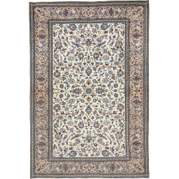 Hand Made Rug Kashan Persia 205x300 Beige Light