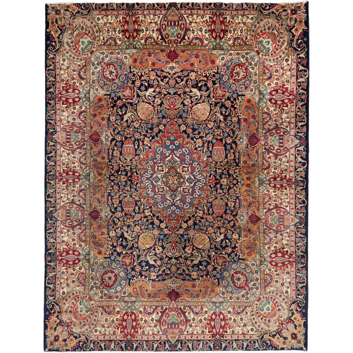 Hand Made Rug Kashmar Persia 300x400 Midnight B