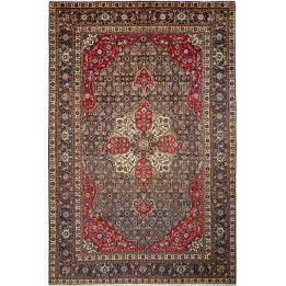 Hand Made Rug Tabriz Persia 200x305 Dark Blue C