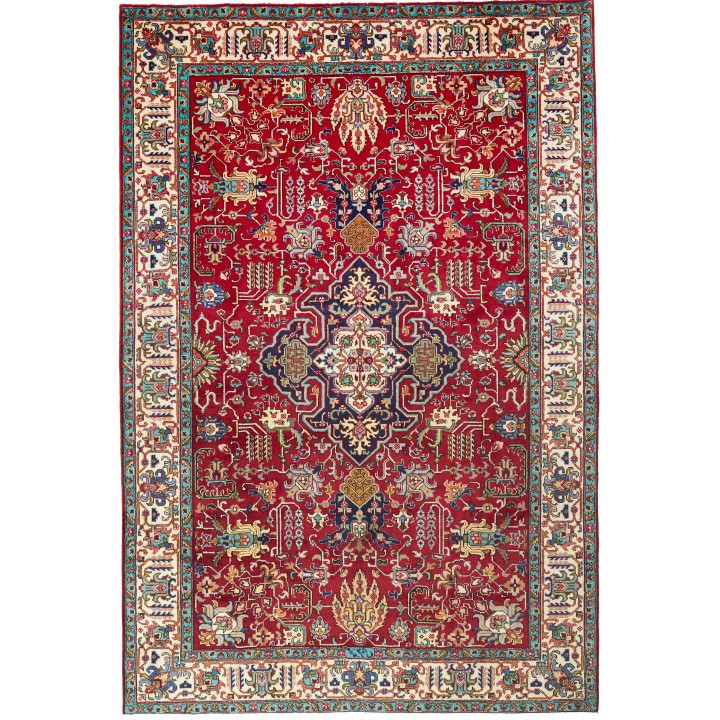 Tappeto Originale Tabriz Persia 193x286 Rosso B