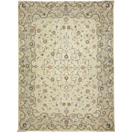 Hand Made Rug Kashan Persia 333x455 Sage Green