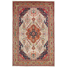 Hand Made Rug Tabriz Persia 198x303 Ivory Rust