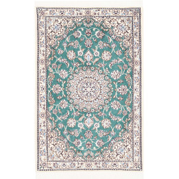 Hand Made Rug Nain 9la Persia 79x121 Aqua Green