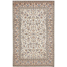Hand Made Rug Kashan Persia 198x310 Ivory Blue