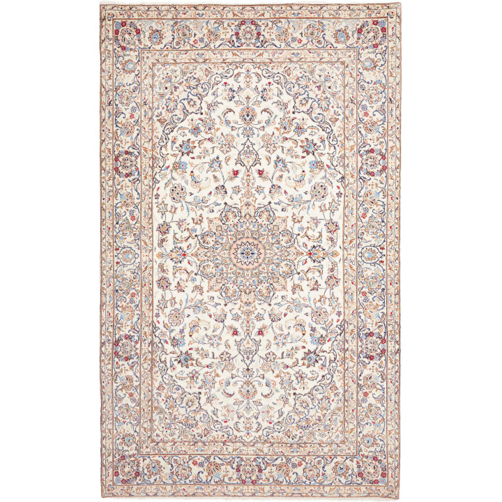 Hand Made Rug Kashan Persia 195x324 Ivory Blue