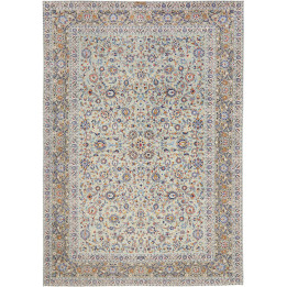 Tappeto Originale Kashan Persia 272x387 Celeste