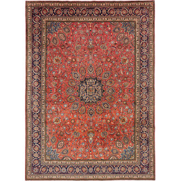 Tappeto Originale Sarough Persia 272x380 Rosso