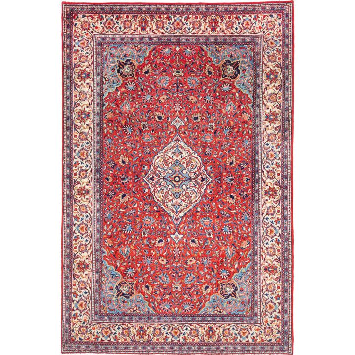 Tappeto Originale Sarough Persia 197x298 Rosso