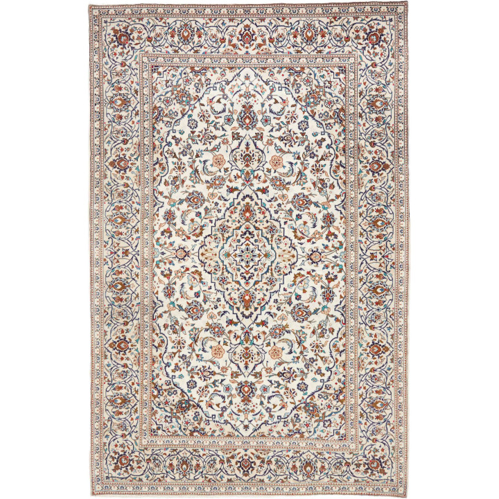 Tappeto Originale Kashan Persia 198x304 Avorio