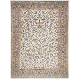 Hand Made Rug Kashan Persia 310x408 Ivory Midni