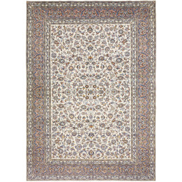 Hand Made Rug Kashan Persia 284x396 Ivory Powde