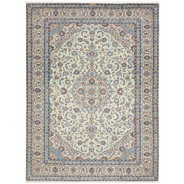 Hand Made Rug Kashan Persia 303x410 Ivory Blue