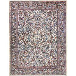 Hand Made Rug Mashad Persia 305x392 Ivory Blue