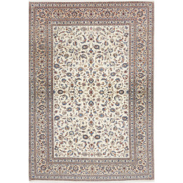 Hand Made Rug Kashan Persia 250x360 Ivory Blue