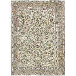 Tappeto Originale Kashan Persia 260x370 Avorio