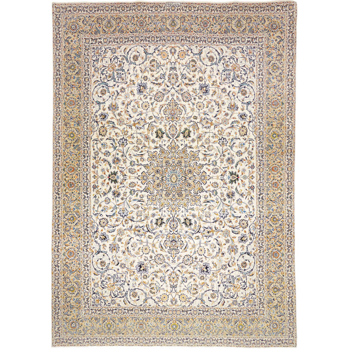 Hand Made Rug Kashan Persia 300x427 Ivory Blue