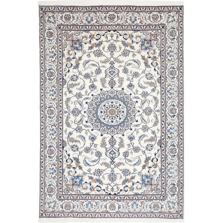 Hand Made Rug Nain Kashmar Persia 198x295 Ivory