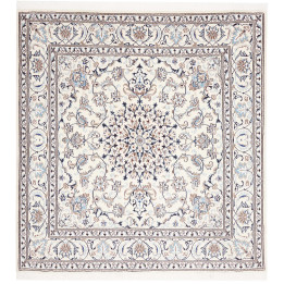 Hand Made Rug Nain Kashmar Persia 195x205 Ivory
