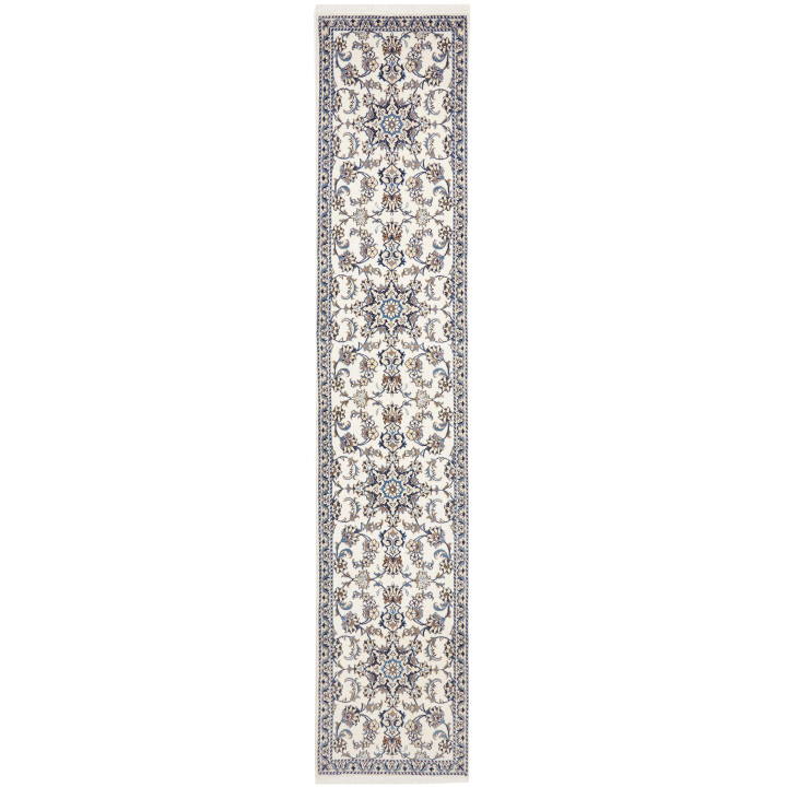 Hand Made Rug Nain Kashmar Persia 80x395 Ivory