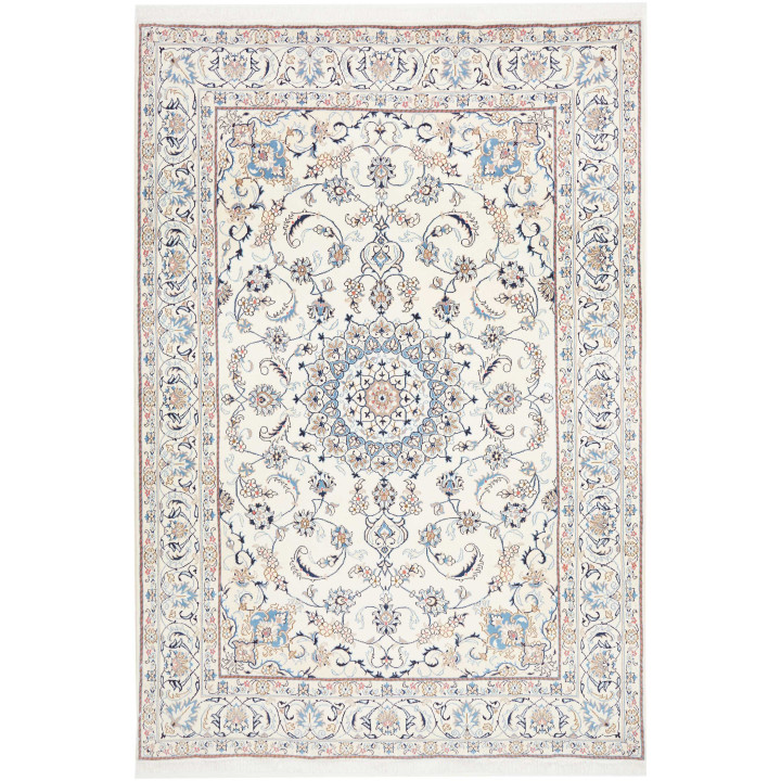 Hand Made Rug Nain Kashmar Persia 198x295 Ivory