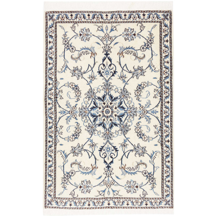 Hand Made Rug Nain Kashmar Persia 87x137 Ivory