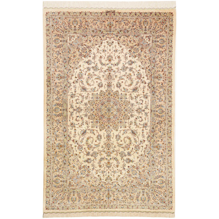 Hand Made Rug Ghom Silk Persia 126x198 Ivory Mi