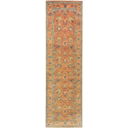 Hand Made Rug Floralia Pakistan 80x279 Rust Lig