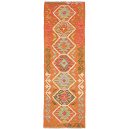 Hand Made Rug Kilim Afghanistan 62x195 Orange M