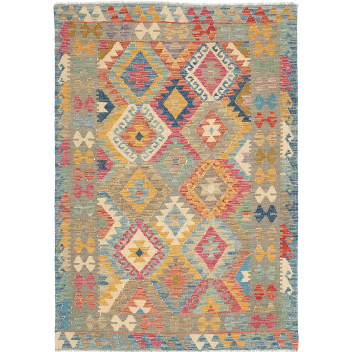 Hand Made Rug Kilim Afghanistan 126x180 Multico