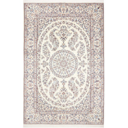 Hand Made Rug Nain 9la Persia 206x308 Ivory Blu