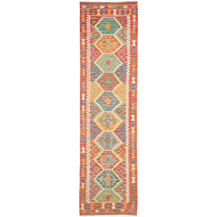 Hand Made Rug Kilim Afghanistan 78x294 Brick Re
