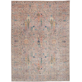 Tappeto Originale Floralia Pakistan 305x419 Gri