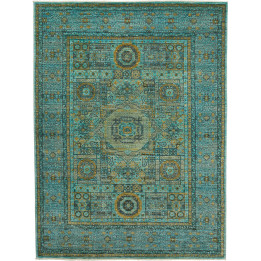 Hand Made Rug Kairo Pakistan 149x199 Petrol Gre