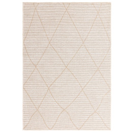 Tappeto Mulberry geometrico crema e beige 120x17