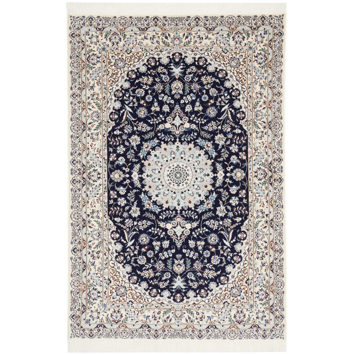 Tappeto Originale Nain 6la Persia 122x185 Blu S