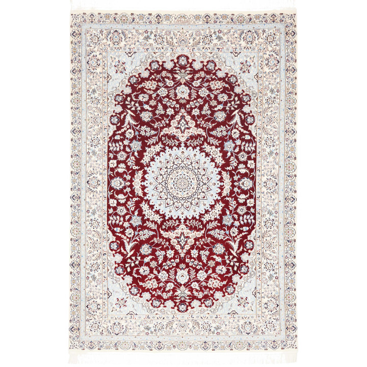 Hand Made Rug Nain 6la Persia 127x191 Bordeaux