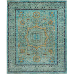 Hand Made Rug Kairo Pakistan 252x306 Turquoise