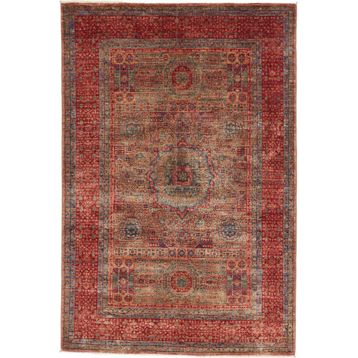 Hand Made Rug Kairo Pakistan 128x190 Red Beige