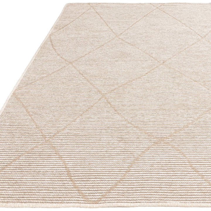 Tappeto Mulberry geometrico crema e beige 120x17