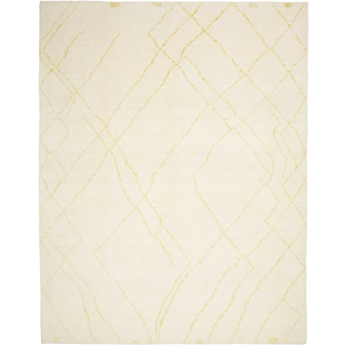 Hand Made Rug Berber Pakistan 242x308 Ivory Yel