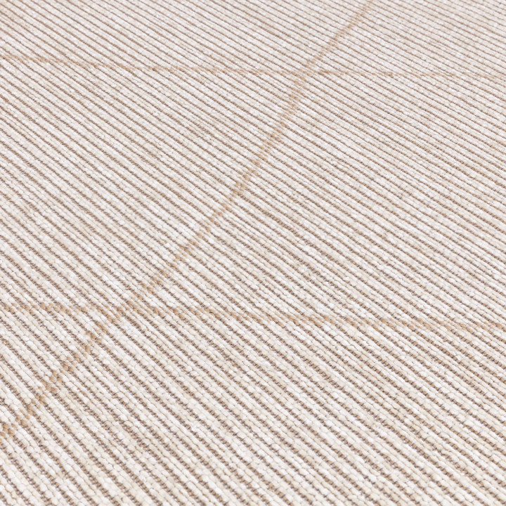 Tappeto Mulberry geometrico crema e beige 120x17