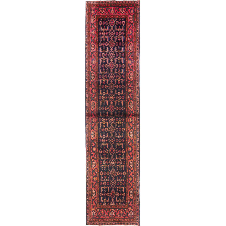 Tappeto Originale Hamadan Persia 110x443 Blu Sc