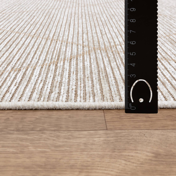 Tappeto Mulberry geometrico crema e beige 120x17