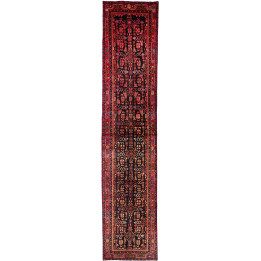 Tappeto Originale Hamadan Persia 110x515 Nero R