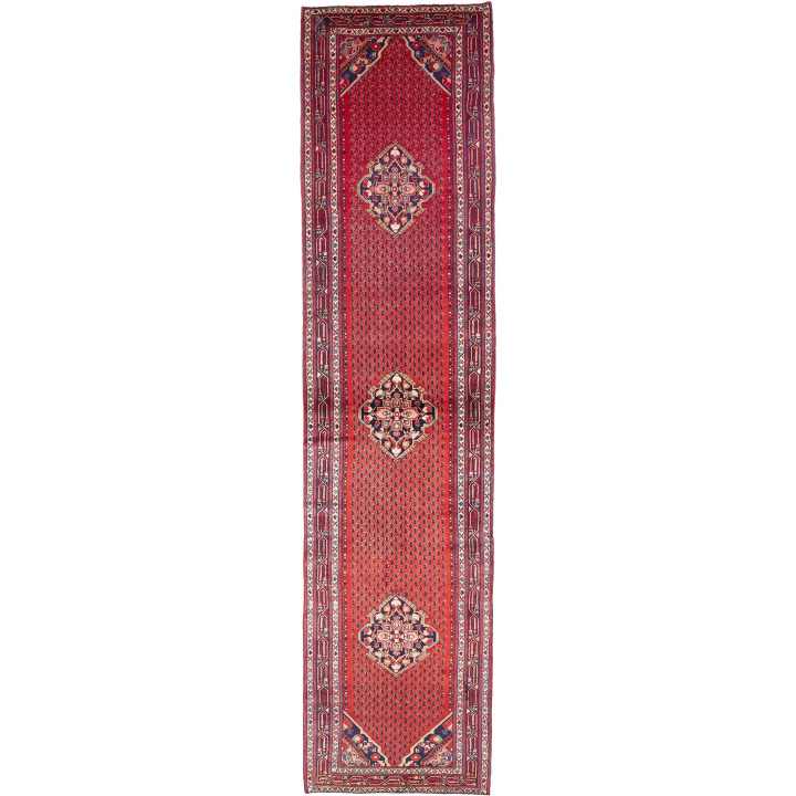 Tappeto Originale Hamadan Persia 115x480 Rosso