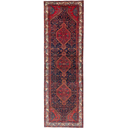 Tappeto Originale Hamadan Persia 115x368 Blu Sc