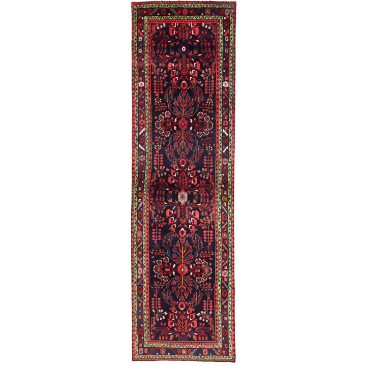 Tappeto Originale Hamadan Persia 104x370 Blu Sc